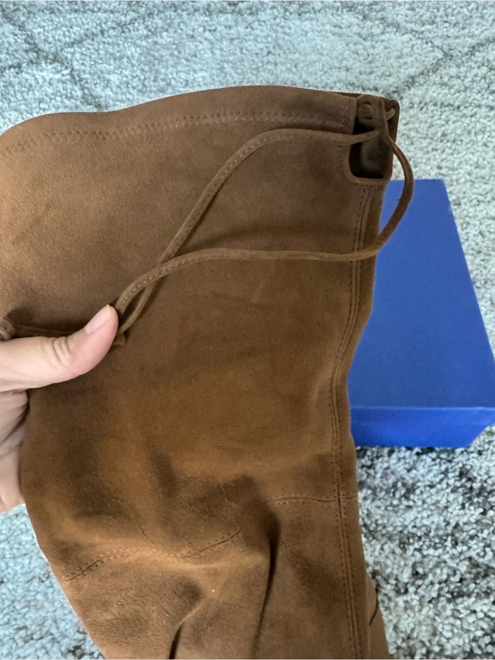 NEW Stuart Weitzman Tieland coffee brown suede over the knee heel boots sz 8 - Picture 7 of 11